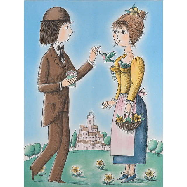 レイモン・ペイネ「おやつの時間」リトグラフ 直筆サイン入り｜絵画販売