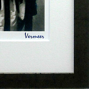 フェルメール 「ヴァージナルの前に座る若い女」 複製画　額縁
